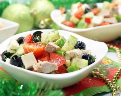Овощной салат с мясом