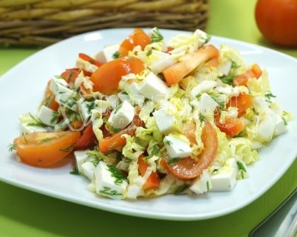 Салат с пекинской капустой и сыром «Ява»