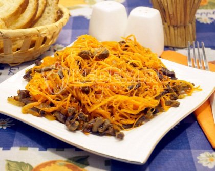Салат из печени